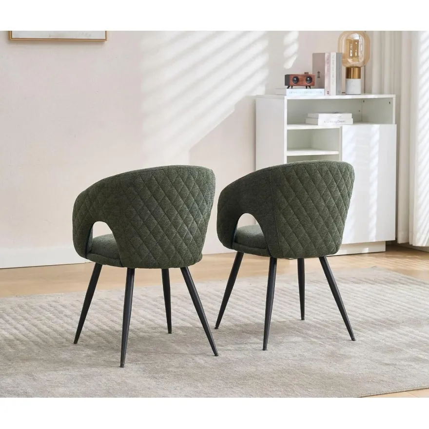 Ya-Home Esszimmerstühle 2er Set Küchenstühle mit Armlehne, gepolsterte