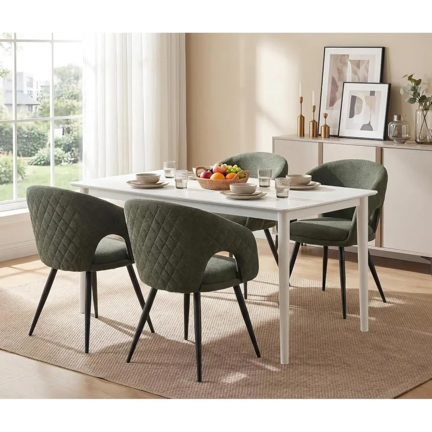 Ya-Home Esszimmerstühle 2er Set Küchenstühle mit Armlehne, gepolsterte