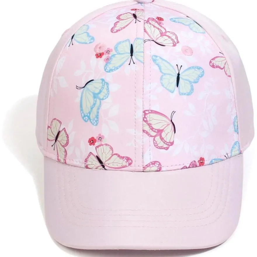 YAMEE Kinder Baseballkappe mit Pferdeschwanz-Öffnung, atmungsaktiv, UV-Schutz
