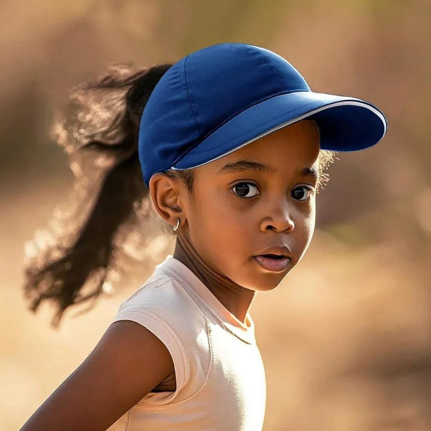 YAMEE Mädchen Baseball Cap, wasserdicht, schnelltrocknend, für Pferdeschwanz