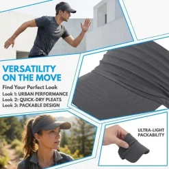 YAMEE Visor Cap Damen Herren Sonnenschutz Atmungsaktiv Schnelltrocknend