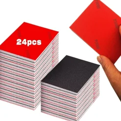 YFLeomry Schleifschwamm Set, 24 Stück, P180 Körnung, Nass & Trocken
