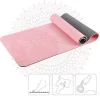 Yoga Set Matte Block Gurt - Yogamatte Rutschfest Pilates Fitness HMS Pink Grau