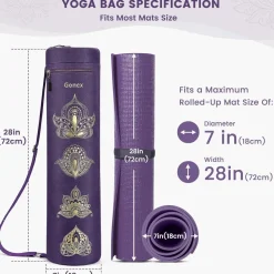 Yogatasche Gonex Durchgehender Reißverschluss Lila Paisley