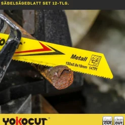 Yokocut Säbelsägeblatt Set 12-tlg. M42 BIM für Holz & Metall