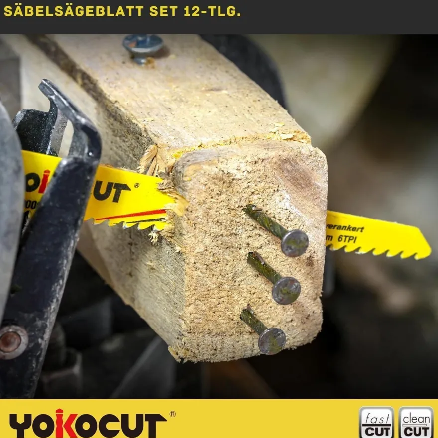 Yokocut Säbelsägeblatt Set 12-tlg. M42 BIM für Holz & Metall