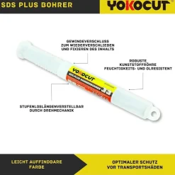 Yokocut SDS Plus Bohrer 5x160 mm (2 Stk.) - 4X Schneiden Hammerbohrer für Beton