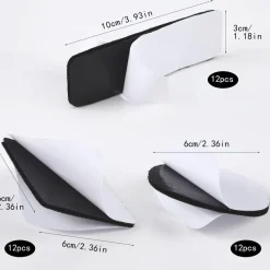 Yoosso 36Stk Klettband Selbstklebend Extra Stark, 3Stil Doppelseitiges