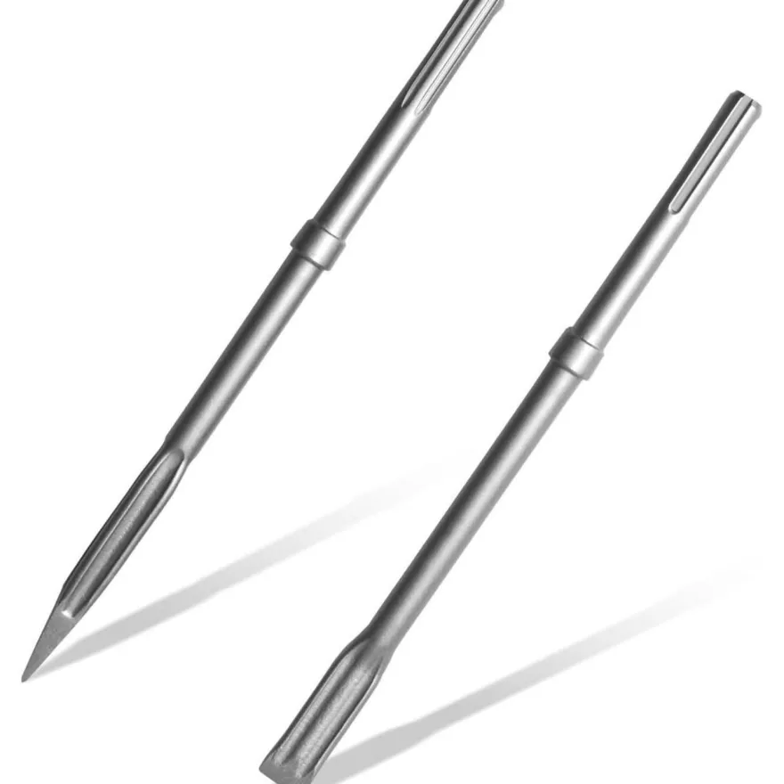 Yosight SDS Max Meißel Set, 2-teilig, 400mm, Spitz- und Flachmeißel mit