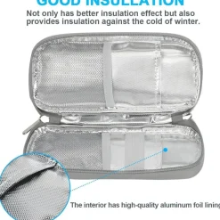Youshares Insulin Kühltasche mit 2 Kühlakkus - Diabetiker Tasche für