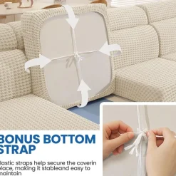 Ystellaa Stretch Sitzkissenbezug, rutschfest und elastisch, Universal