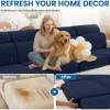 Ystellaa Stretch Sitzkissenbezug, rutschfest und elastisch, für 1 Sitzer Sofas
