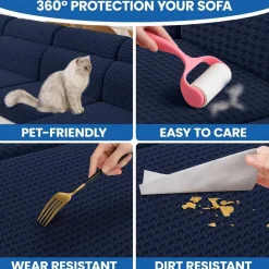 Ystellaa Stretch Sitzkissenbezug, rutschfest und elastisch, für 1 Sitzer Sofas