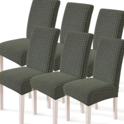 Ystellaa Stretch Stuhlhussen 6er Set, elastisch, abnehmbar, waschbar, Universal
