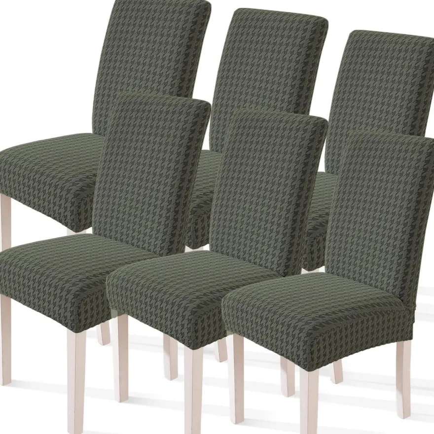 Ystellaa Stretch Stuhlhussen 6er Set, elastisch, abnehmbar, waschbar, Universal