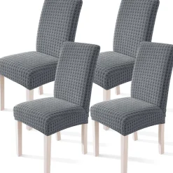 Ystellaa Stretch Stuhlhussen 4er Set, elastische Stuhlbezüge für