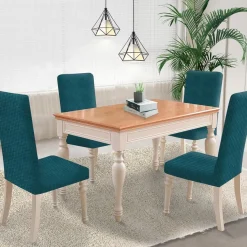Ystellaa Stuhlhussen 4er Set, Stretch Stuhlbezug für Esszimmerstühle, Waschbar