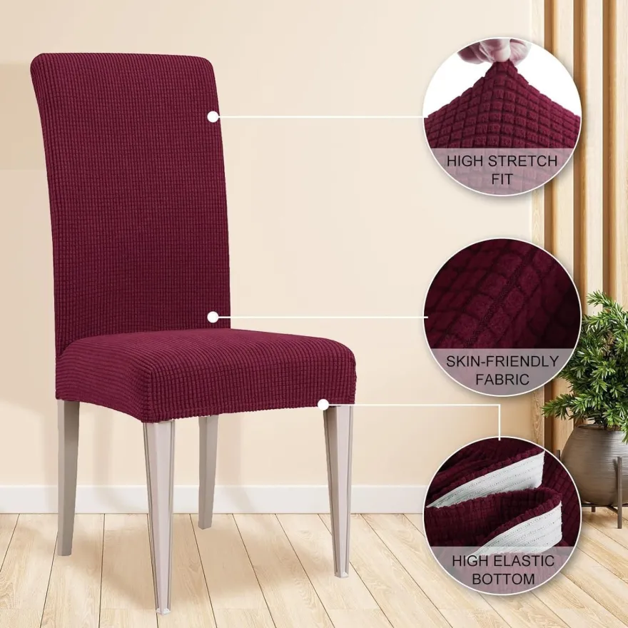 Ystyle Stretch Stuhlhussen 2er Set, elastisch, abnehmbar, waschbar, universell