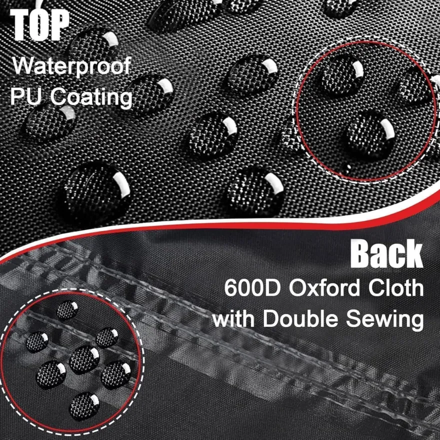 Zettum Rasenmäher Abdeckung 600D Oxford PU Heavy Duty Wasserdicht 188x99.1x63.5