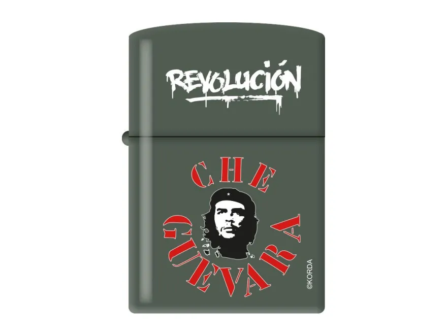 Zippo Che Guevara Benzinfeuerzeug - Revolutionäres Design in Grün Matt