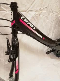 26 ZOLL Damencityrad 21-GANG Shimano & LICHT & KORB Schwarz-Pink NEU 2608-500-47cm