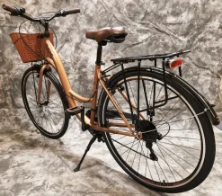 28 ZOLL Damenrad 21-GANG Shimano Schaltung & LICHT & KORB NEU 2810--GOLD