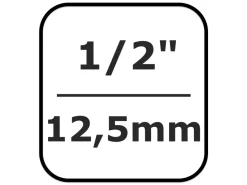 1/2 Zoll Nuss Set 6-teilig, SW 10-19, Cr-V, mit Flankenschutz