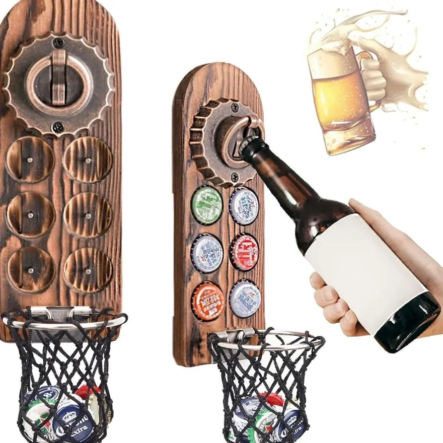 Zonsuse Bieröffner für die Wand mit Kronkorken Sammler, magnetisch, für Bar