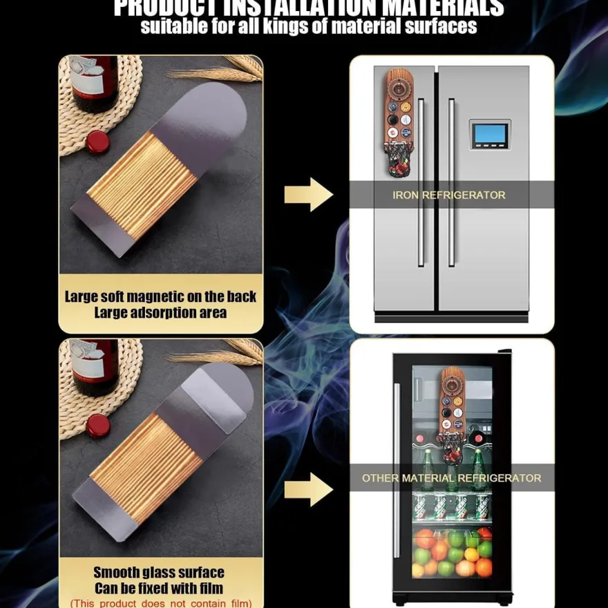 Zonsuse Bieröffner für die Wand mit Kronkorken Sammler, magnetisch, für Bar