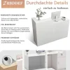 Zrbddef Empfangstheke mit Schublade und Ablagefächern, 130x42x100cm, White