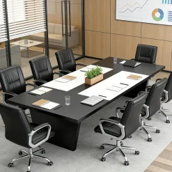 Zrbddef Konferenztisch Büro 360x100x74cm, Moderner & Stabiler Meetingtisch mit