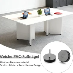 Zrbddef Modularer Konferenztisch erweiterbar, 540 cm, für 4-12 Personen