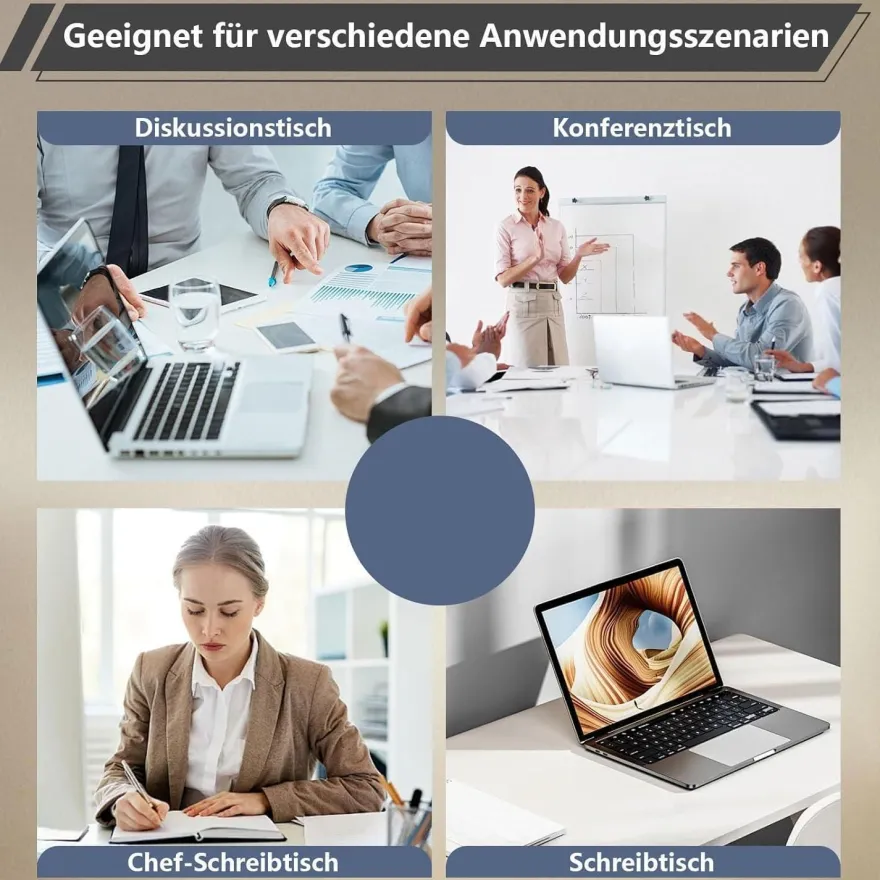 Zrbddef Modularer Konferenztisch erweiterbar, 540 cm, für 4-12 Personen