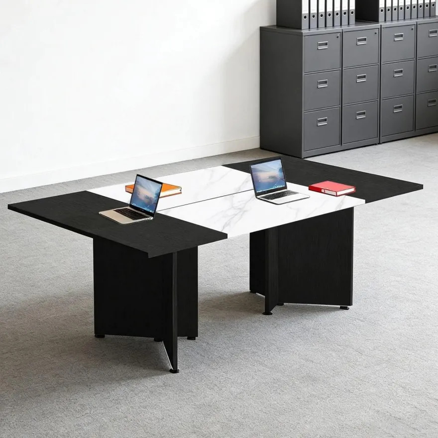 Zrbddef Modularer Konferenztisch erweiterbar, 540 cm, für 4-12 Personen