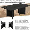 Zrbddef Modularer Konferenztisch erweiterbar, 320x100x74 cm, Schwarz, für 4-12