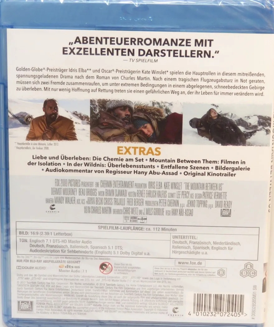 Zwischen zwei Leben - The Mountain between us - Blu-ray - OVP