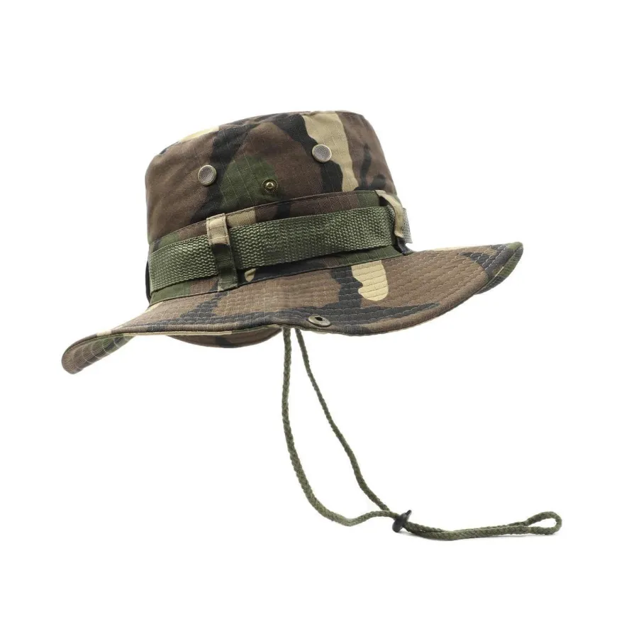 Zylioo XXL-3XL Safari Sonnenhut für großen Kopf, Camo Boonie Hat mit breiter