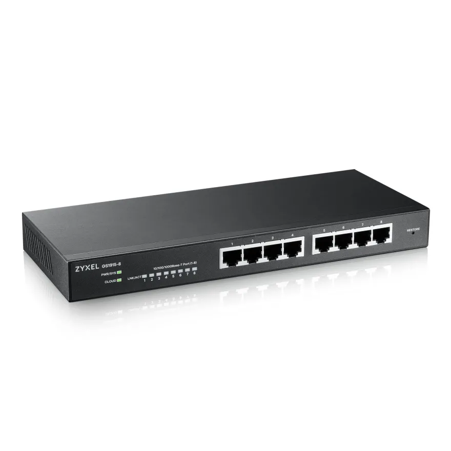 ZyXEL GS1915-8 Smart Managed Layer2 NebulaFlex Switch