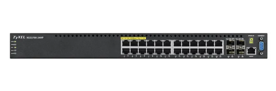 ZyXEL - XGS3700-24HP L2 + , 24x RJ45, 4x 10Giga SFP+, POE