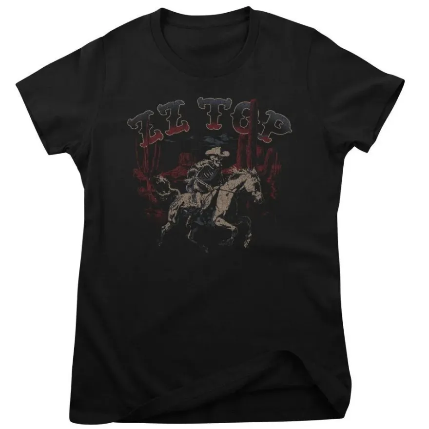 ZZ Top Damen T-Shirt Skeleton Cowboy Girly Tee WMX-5-ZZT003W